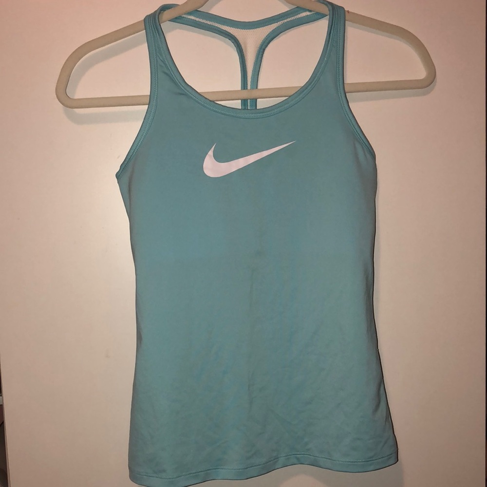 Nike baby blue sport bra tank XS